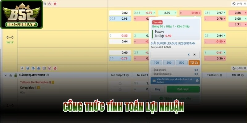 Công thức tính toán lợi nhuận