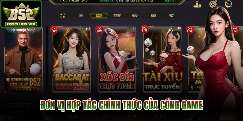 Đơn vị hợp tác chính thức của cổng game