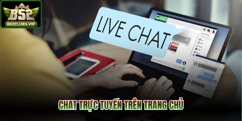 Chat trực tuyến trên trang chủ